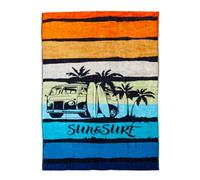 SUN & SURF Toalla de Playa Jacquard Doble 140x180 Grande Ultra Suave Terciopelo Algodón Colores Premium