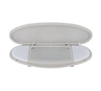 Sun Visor Vanity Mirror Cover Vision Clear Vision Fácil instalación para R55 R56 R57 R58 R59 R60 R61 2007 a 2014 Hecho de Vidrio ABS (Gris con vellón Interior Negro)