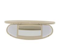 Sun Visor Vanity Mirror Cover Vision Clear Vision Fácil instalación para R55 R56 R57 R58 R59 R60 R61 2007 a 2014 Hecho de Vidrio ABS (Beige)