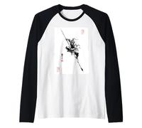 Sun Wukong El Rey Mono Mitología China Arte Vintage Camiseta Manga Raglan