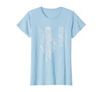 Sun Wukong Monkey King Caracteres Chinos Letras Camiseta, Mujer, Azul Bebé, L