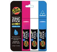 Sun Zapper Protector solar en barra de zinc SPF 50+ rosa, blanco, azul | Barras de protección solar mineral en rosa, blanco y azul. Resistente al agua. Fabricado en Australia.