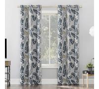 Sun Zero Alamea - Panel de Cortina 100% Opaca con Ojales, con Estampado botánico, Grado de Teatro, 40 x 84 Pulgadas, índigo