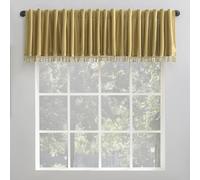 Sun Zero Greyson - Cenefa de Cortina térmica con Cuentas de Seda sintética Dupioni, 127 x 43 cm, Color Dorado