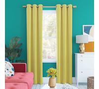 Sun Zero Halton Bright Vibes - Cortina con Ojales 100% opacos, 101,6 x 213,3 cm, Color Amarillo Girasol