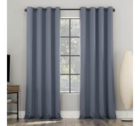 Sun Zero Nordic - Juego de 2 Paneles de Cortinas 100% Opacas con Ojales, 132 x 244 cm, reducción de Ruido, Color Azul Mezclilla