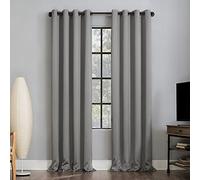 Sun Zero Nordic - Juego de 2 Paneles de Cortinas 100% Opacas con Ojales, Grado Teatro, 52 x 96 Pulgadas, Color Plateado