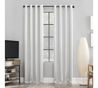 Sun Zero Nordic - Juego de 2 Paneles de Cortinas Opacas con Ojales, 100% Opacas, Calidad de Teatro, 104 x 96 Pulgadas (2 x 52 x 96 Pulgadas), Cortinas Opacas Color Blanco Perlado