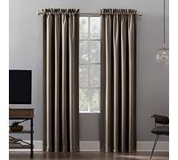 Sun Zero Oslo Theater Grade Extreme 100% Blackout Rod Panel de Cortina de Bolsillo, 132 x 213 cm, Seta