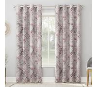 Sun Zero Reardon Global - Panel de Cortina con Ojales, Ahorro de energía, Estampado de medallones, 54 x 84 Pulgadas, Color Vino Rosa