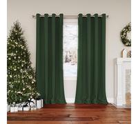 Sun Zero Soho - Juego de 2 Cortinas Opacas con Ojales, Ahorro de energía, reducción de Ruido, 137 x 244 cm, Color Verde perenne