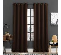 Sun Zero Soho - Juego de 2 Cortinas Opacas con Ojales, Ahorro de energía y reducción de Ruido, de 54 x 108 Pulgadas, Color marrón Chocolate