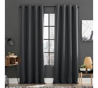 Sun Zero Soho - Juego de 2 Cortinas Opacas con Ojales, Ahorro de energía y reducción de Ruido, de 54 x 108 Pulgadas, Color Gris carbón