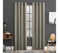 Sun Zero Soho - Juego de 2 Cortinas Opacas con Ojales para Ahorro de energía de 137 x 160 cm, Color Piedra