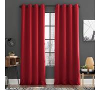 Sun Zero Soho - Paquete de 2 Cortinas Opacas con Ojales de eficiencia energética, 137 x 213 cm, Color Rojo