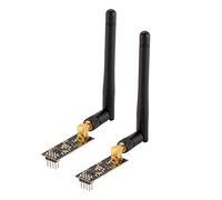 Sun3Drucker 2Pcs NRF24L01+PA+LNA 2.4G 1100m Wireless Transceiver RF Communication Module with Antenna for Arduino