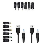 Sun3Drucker - Cable de Carga Universal USB a DC (12 en 1-5 V, 2 Unidades, Cable de alimentación USB para teléfono móvil, batería Externa, Ordenador portátil