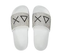 SUN68 Chanclas con strass blanco mujer, Color blanco., 39 EU