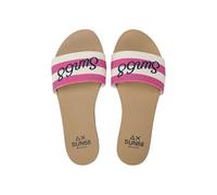 SUN68 Chanclas de mujer X36208 3120 Slippers Beach Brigitte Embroidery blanco crema/fucsia, multicolor, 41 EU