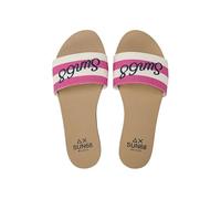 SUN68 Chanclas de mujer X36208 3120 Slippers Beach Brigitte Embroidery blanco crema/fucsia, multicolor, 38 EU