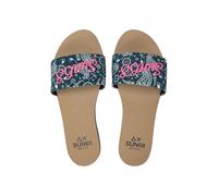 SUN68 Chanclas mujer X36208 07 Slippers Beach Brigitte Embroidery Navy Blue, turquesa, 38 EU