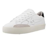 SUN68 Katy Leather, Sneaker Mujer, Weiss Schwarz, 38 EU