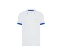 SUN68 Polo de hombre, Polo Small Stripe Fluo S/S, Color blanco., 3XL