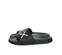 SUN68 Slippers Logo, Chanclas Mujer, Nero, 41 EU
