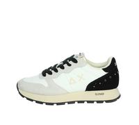 SUN68 Sneaker Running Ally Studs in Pelle/Suede Bianco Donna D24SU16 Z43206 37