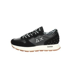 SUN68 Sneaker Running Ally Studs in Pelle/Suede Nero Donna D24SU15 Z43206 36