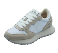 SUN68 Z36205 Ally Studs Blanco Zapatillas Deportivas para Mujer de ante y Tela Cuña Media, Color blanco., 40 EU