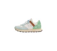 SUN68 Z36207 Ally Vintage Verde Aguamarina Zapatillas Deportivas para Mujer de Ante y Tela Cuña Me, Verde Aguamarina, 38 EU