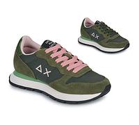 SUN68 Zapatos Ally Solid Zapatillas Deportivas Mezla De Cuero Verde Militar