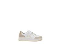 SUN68 Zapatillas de baloncesto Love Lady de piel dorada para mujer, Color blanco., 38 EU
