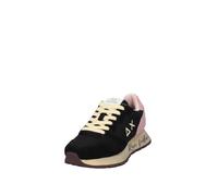 SUN68 Zapatos Ally Vintage Zapatillas Deportivas Mujer Mezla De Cuero Negro