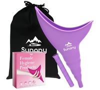 Sunany Dispositivo de micción Femenina, Embudo Reutilizable de Silicona para Orinal Femenino Que Permite a Las Mujeres orinar de pie, el Orinal portátil para Mujer es el compañero Acampar, al
