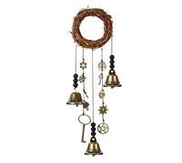 SunaOmni Carillones de viento para el jardín, campanas de bruja, campanas de viento de jardín, carillones de viento de metal, campanas de viento de bruja, corona de puerta, decoración del hogar para