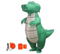SunaOmni Cocodrilo inflable para adultos, lindos y divertidos disfraces de Halloween con ventana visual, talla única que se adapta a la mayoría de disfraces de cocodrilo para fiestas, cosplay, disfraz