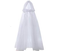 SunaOmni Disfraz de bruja para Halloween, vintage, renacentista, bordado, fantasma, novia, fantasma, para Halloween, cosplay, mansión embrujada (blanco) capa de mago