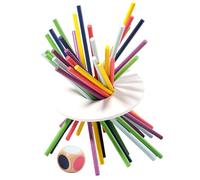SunaOmni El Juego de Equilibrio, los Juegos de Mesa Incluyen Palo, Disco y Dados, Juguetes de Madera Suave de Madera, Juguetes educativos Coloridos para niñas y niños