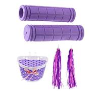 SunaOmni Juego de 5 Guantes y cestas para Bicicleta de niña, cestas para Bicicleta para niñas, Accesorios para Bicicletas.
