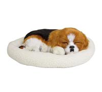 SunaOmni Juguete de Perro durmiendo, Peluche Realista con tapete, Peluche Esponjoso para niños, Regalo de cumpleaños, Adorno para el hogar, Estilo 2, Perro Falso, Realista