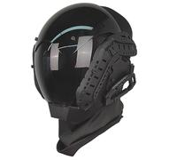 SunaOmni Máscara Cyberpunk con Riel Guía - Futurista y Punk - Personalizable - Tamaño Universal - Ideal para Festivales, Halloween y Cosplay - Unisex Adultos y Niños