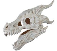 SunaOmni Máscara de calavera de dragón, máscara realista de dragón, dinosaurio aterrador, mandíbula móvil para adultos, calavera decorativa para Halloween, cosplay, baile de máscaras, dinosaurio