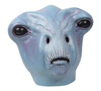 SunaOmni Máscara de látex espeluznante de alienígena de 12 x 11.8 x 9.8 pulgadas, cabeza completa, realista, talla única, terror para adultos, con agujeros de ventilación para Halloween, cosplay