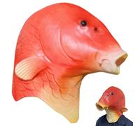 SunaOmni Máscara de pez, máscara de látex realista de animal, disfraz divertido de pez para Halloween, disfraces, fiestas de cosplay, divertida, de animal, de Halloween