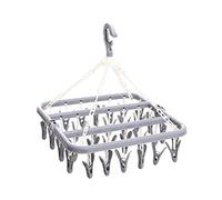 SunaOmni Sock Dryer Folding Clothes Drying Rack Rotatable Plastic Underwear Hanger with 32 Windproof Clips Sock Hanger Folding Sock Hanger Clothes Drying Rack Clips Clothes Drying Hanger