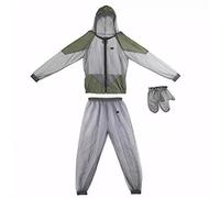 SunaOmni Traje antimosquitos translúcido y Transpirable con Cremallera, Chaqueta, Capucha, Pantalones y Guantes, Malla Ligera para Proteger la Ropa de Caza Pesca, para Hombres Mujeres, Talla XL.