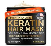 SUNATORIA Mascarilla de queratina - Tratamiento profesional para la reparación del cabello, cuidado y belleza - Mascarilla capilar para todo tipo de cabello - Complejo vitamínico con Omega 3, 9