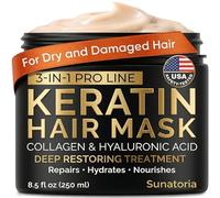 SUNATORIA Mascarilla de queratina - Tratamiento profesional para la reparación del cabello, cuidado y belleza - Mascarilla capilar para todo tipo de cabello - Complejo vitamínico con Omega 3, 9